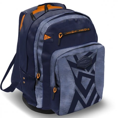 Školní batoh NEON s výsuvnými kolečky modrý