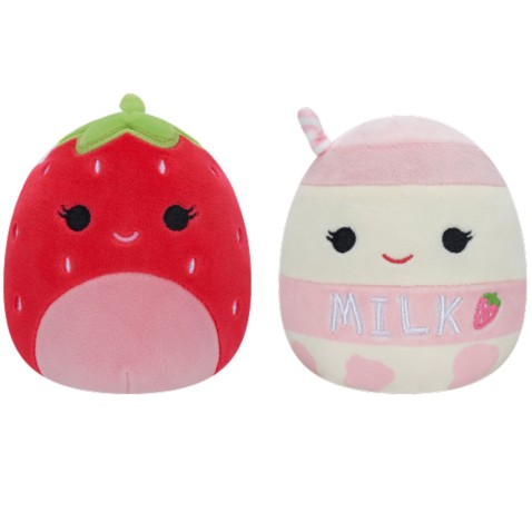 SQUISHMALLOWS 2v1 jahoda Scarlet a jahodové mléko Amelie