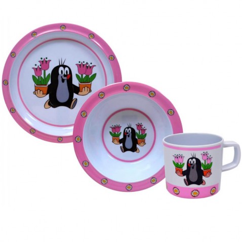 Sada nádobí Krtek růžová