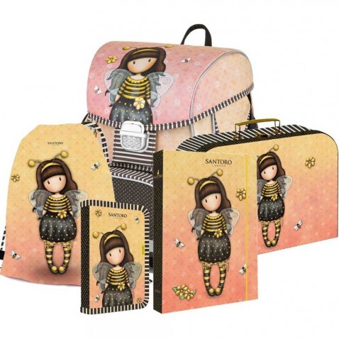 Školní aktovka Oxybag PREMIUM Santoro Bee-loved 5dílný set