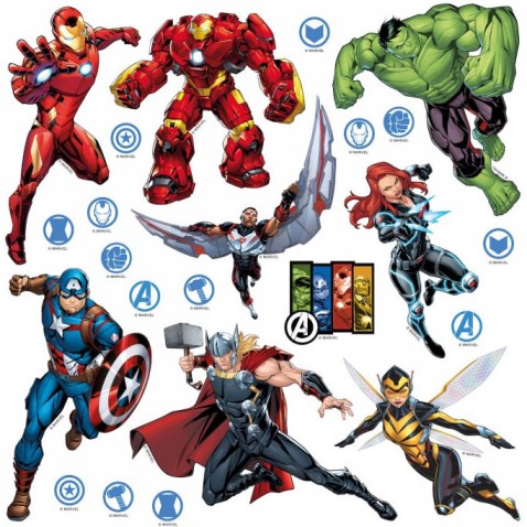 Dekorace na zeď Marvel Avengers 30 x 30 cm