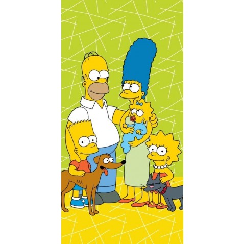 Osuška Simpsons family green