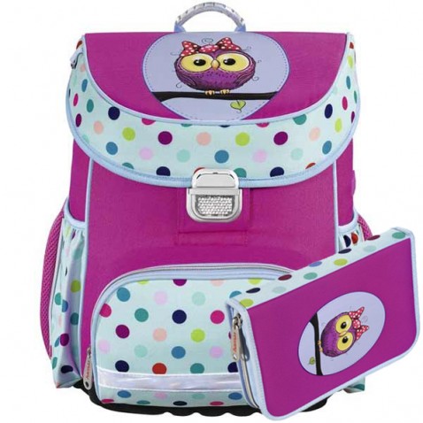 Školní aktovka pro prvňáčky Hama Sova 2dílný SET