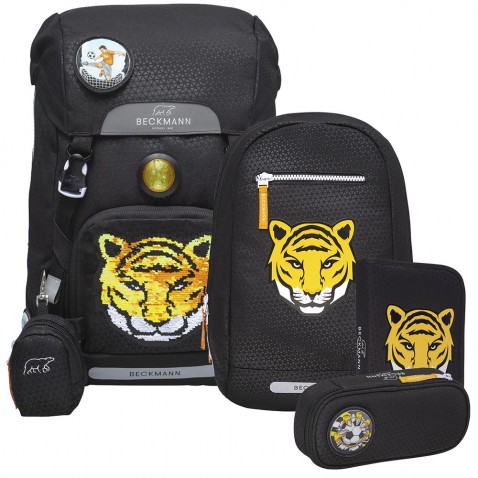 Školní batoh Beckmann Tiger Team 4dílný set