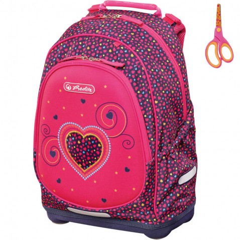 Školní batoh Herlitz Bliss Růžové srdce