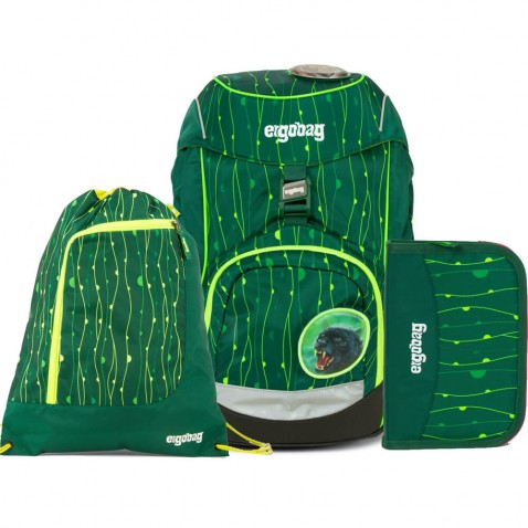 Školní batoh Ergobag prime Fluo zelený SET
