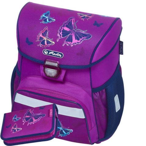 Školní aktovka Herlitz Loop Třpytivý motýl 2dílný SET