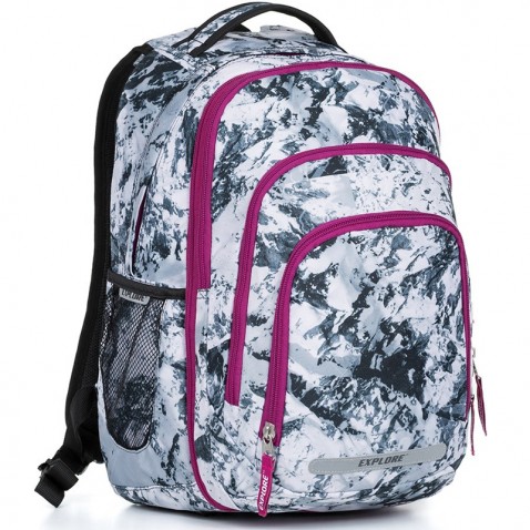 Školní batoh EXPLORE BAR Snow 2 v 1