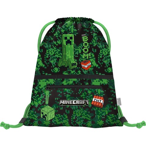 Sáček na přezůvky s kapsou BAAGL Minecraft Boom