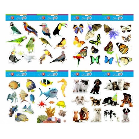 Samolepky dětské 26x36cm Zvířátka