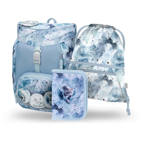 Školní batoh Baagl Airy Polar - 3dílný set
