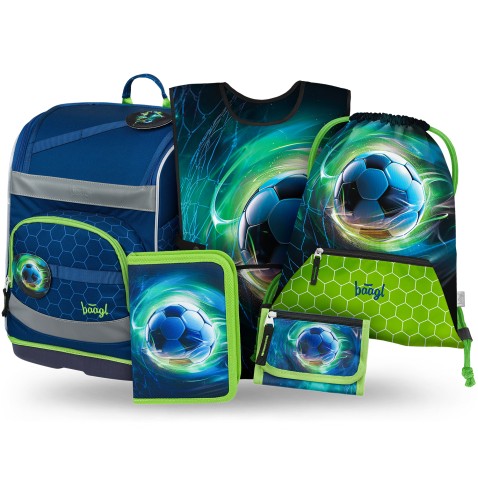Aktovka Baagl Zippy Plus Fotbalový míč - 5dílný set