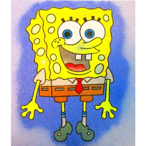 Malování z písku šablona Spongebob 2