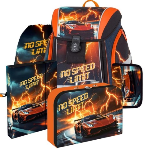 Školní aktovka Oxybag Premium Light Auto Speed - 5dílný set