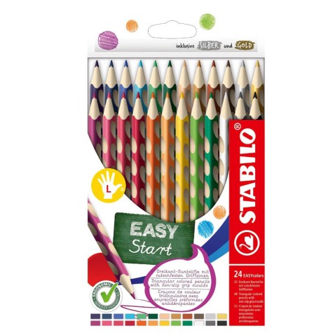 Pastelky Stabilo EASYcolors speciální barvy pro leváky 24 ks