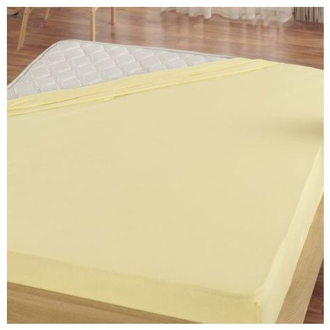 Matějovský Prostěradlo Světle žluté Froté 100x200