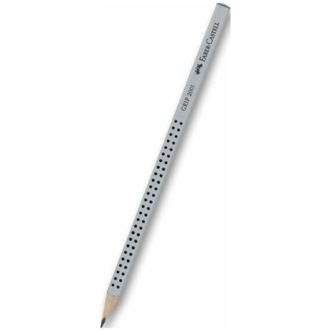 Grafitová tužka Faber-Castell Grip 2001 tvrdost B stříbrná