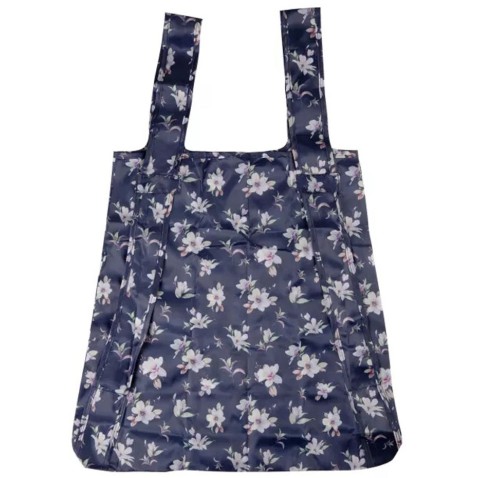 Nákupní taška 2 v 1 Modrá květina