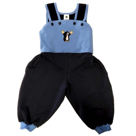 Kalhoty s laclem Krteček tm. modré