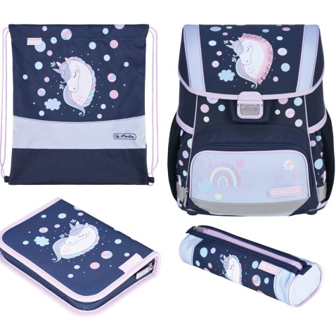 Aktovka do první třídy Herlitz Loop Plus Unicorn Dreams 4d. set