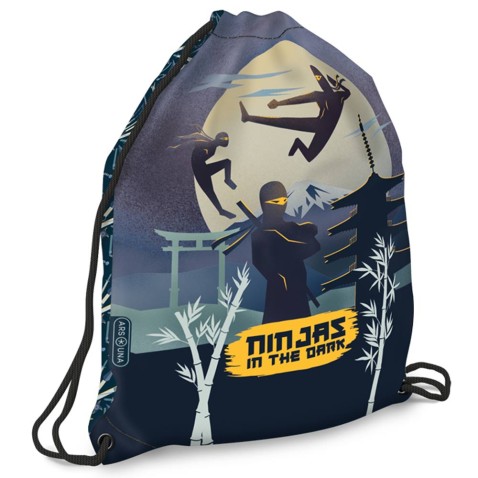 Sáček na přezůvky Ars Una Ninjas in the dark