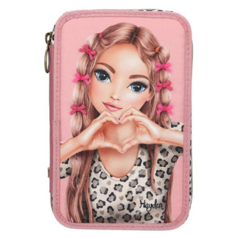 Vybavený penál Top Model Leoheart s mašličkami, třípatrový