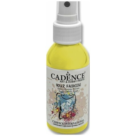 Barvy na textil Cadence Your Fashion žlutá 100ml sprej