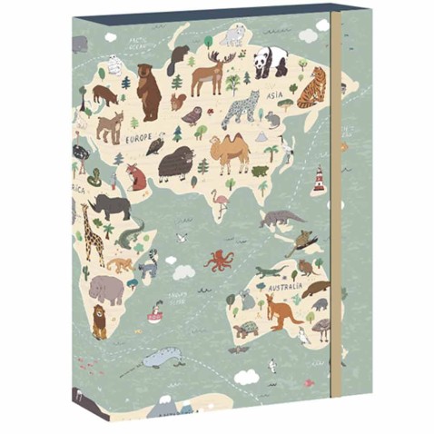 Box na sešity A5 World Map Reybag