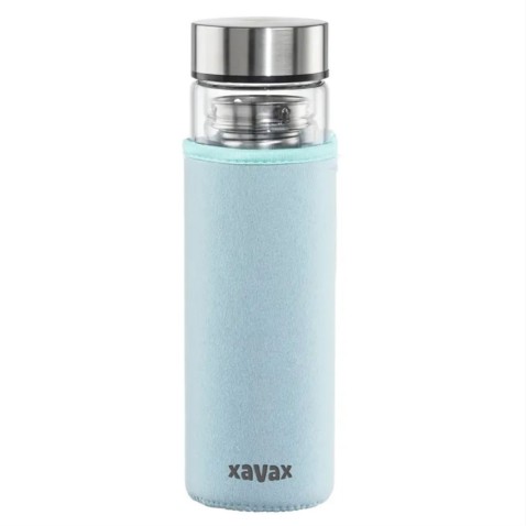 Xavax To Go skleněná lahev na nápoj 450 ml, s neoprenovým obalem