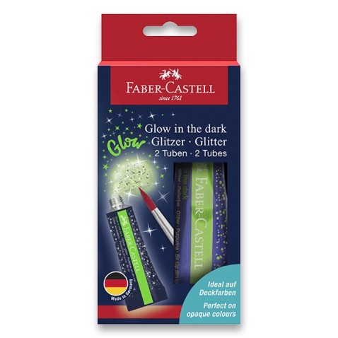 Třpytky Faber Castell Glow in the dark 2 ks