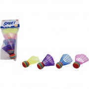 Míčky/Košíčky na badminton barevné 4ks plast