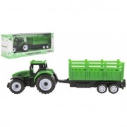 Traktor s vlekem plast 21cm na volný chod 2 barvy