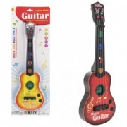 Dětská kytara plast 41cm na baterie se zvukem a světlem 2 barvy