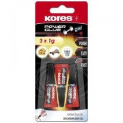 Vteřinové lepidlo Kores Power Glue gel 3x1g