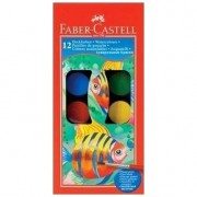 Vodové barvy Faber-Castell 12 barev se štětcem