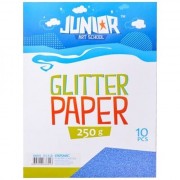 Karton kreativní A4 250g/m2 10 ks glitter modrý