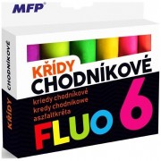 Křídy chodníkové barevné MFP Fluo 6ks