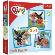Puzzle 3v1 Bing Bunny Zábava s přáteli