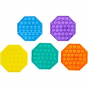 Bubble pops - společenská hra praskající bubliny osmihran 5 barev