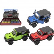 Auto Kinsmart Jeep Wrangler 2018 pevná střecha 12,5cm kov 4 barvy