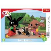 Puzzle deskové Hra s koťaty/Bing Bunny 15 dílků