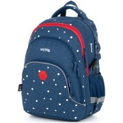 Školní batoh OXY SCOOLER Dots a klíčenka zdarma