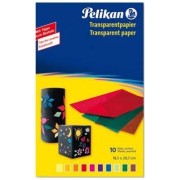 Barevné papíry Pelikan transparentní 10 listů