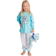 Dětské pyžamo Bettymode MEDVÍDEK S MAŠLÍ dlouhý rukáv