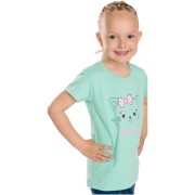 Dětské tričko Bettymode MEOW krátký rukáv růžové