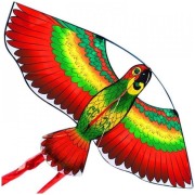 Drak létající textilní Papoušek mix barev