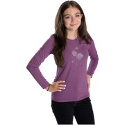 Dívčí tričko Bettymode PAMPELIŠKA dlouhý rukáv fialová