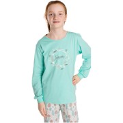 Dívčí pyžamo Bettymode INSPIRE MINT dlouhý rukáv