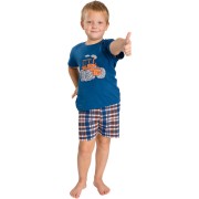 Dětské pyžamo Bettymode TRAKTOR ZETOR ORANŽOVÝ krátký rukáv