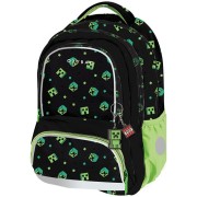 Školní batoh OXY NEXT Green Cube a klíčenka zdarma